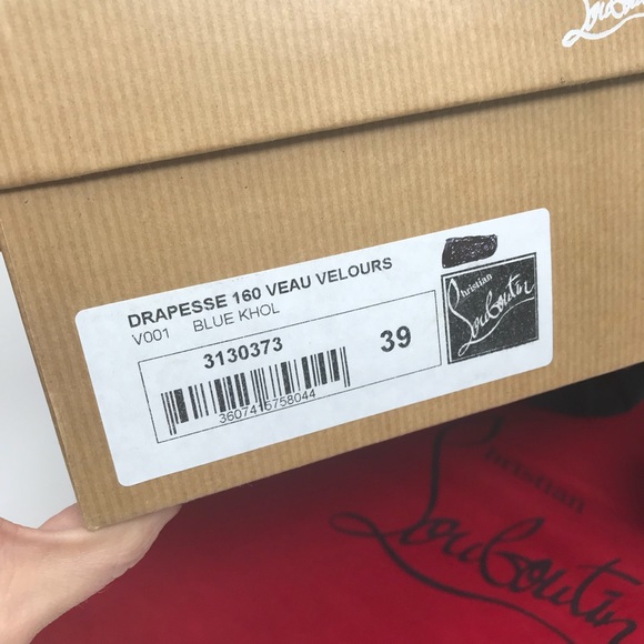 Christian Louboutin Drapesse Suede Platform Heels - Picture 8 of 8